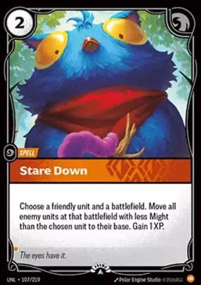 Stare Down - UNL-107-p - Promotional Cards - Riftbound card
